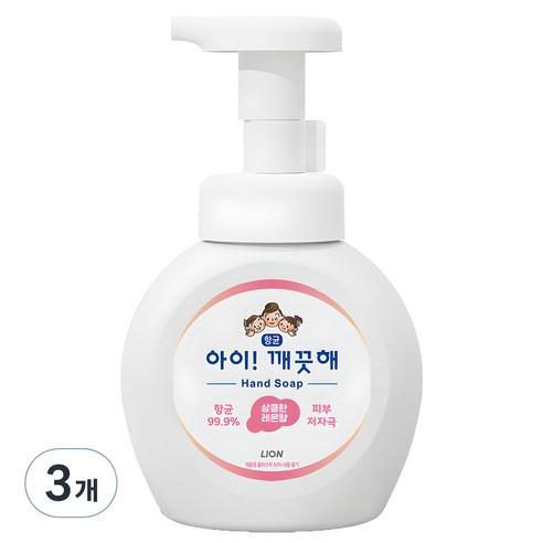 아이깨끗해 핸드워시 용기형 상큼한레몬향, 250ml, 3개