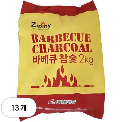 지피니 바베큐참숯, 2kg, 13개 - 가스/연료 | 쿠팡