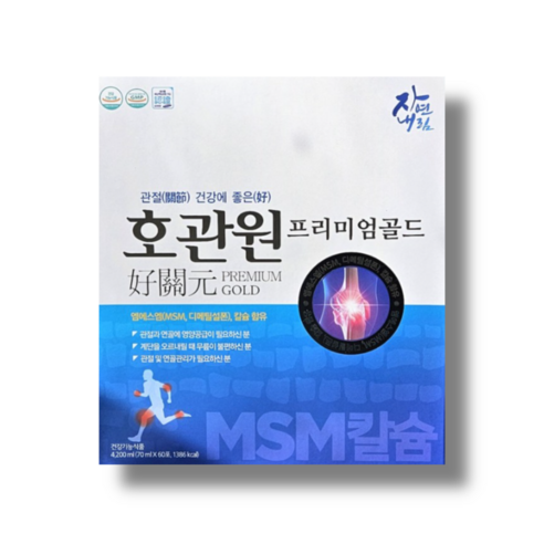 호관원 프리미엄골드 MSM 관절 연골 영양제 60포, 700ml, 6박스