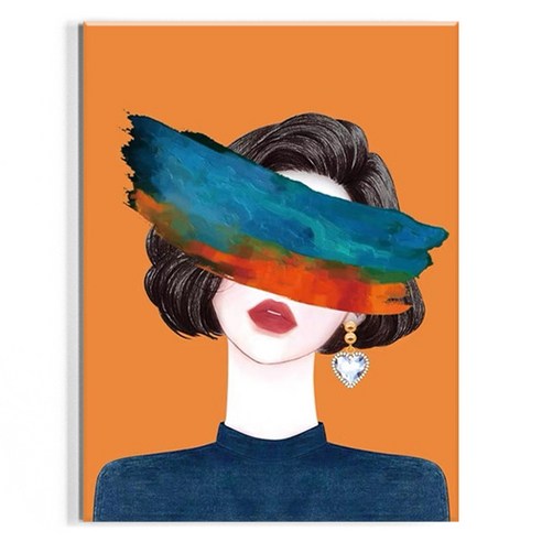 오로라데코덴 캔버스형 보석십자수 30x40cm, MK070 하트 주얼리