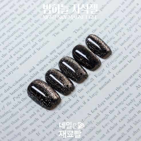 [네일은재료빨] 밤하늘자석젤 블랙자석젤, 골드(big 큰입자), 1개, 9g