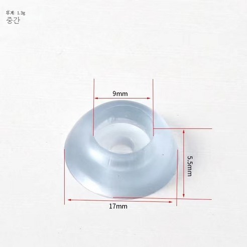 ZZJJC 소프트 러버 실리콘 투명 미끄럼 방지 쿠션 패드 가구 식탁 소파 의자 스툴 패드 50개, 미디엄 쿠션(16.5)배합나사, 4개입