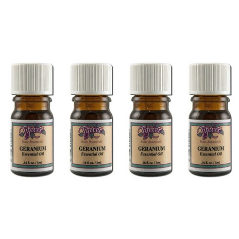 티퍼렛 베이직 보태니컬 제라늄 에센셜 오일, 5ml, 4개