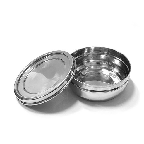 추억과 실용성을 담은 스테인리스 찬기 4P 세트: 주방에 따뜻한 감성을 더하세요!