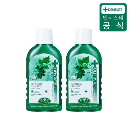 [공식몰] 덴티스테 내츄럴 오랄린스 가글 입냄새 구취 제거 100ml, 2개