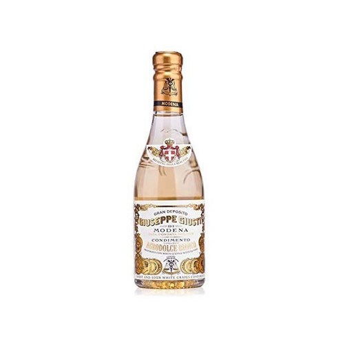 GIUSEPPE GIUSTI 주세페 주스티 아그로돌체 비앙코 화이트 발사믹 식초 250ml 2팩 Condimento Agrodolce Bianco, 2개