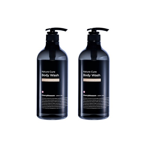네이쳐큐어 바디워시 대용량 1000ml 2개 / 화이트머스크 체리블라썸, 체리블라썸 2개