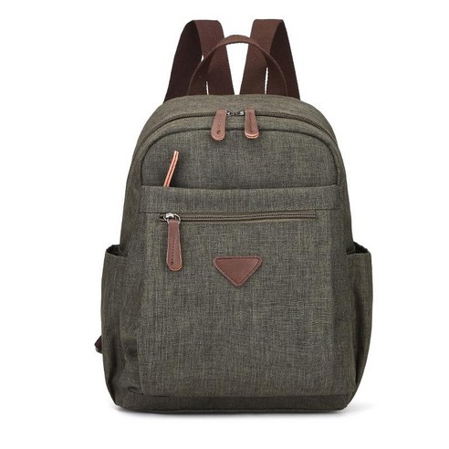 Z.L.D. New Ladies Waterproof Canvas Backpack Youth Student Bag Men''S Short-Distance Travel Backpack, Army Green