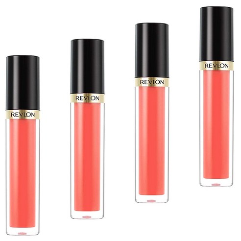 레브론 수퍼 러스트러스 립 글로스 3.8ml, Solar Coral, 4개