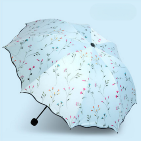 루시데이 3단 접이식 미니 슬림 초경량 겸용 2중원단 양산 우산