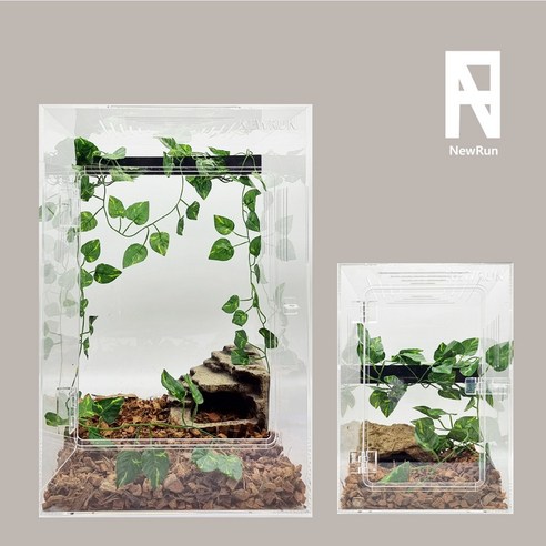 NRC 붙이류게코 전용 아크릴사육장 20*20*30 30*30*45cm 사이즈, 20*20*30cm, 1개