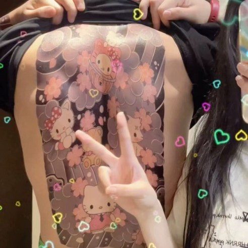 헬로키티 이레즈미 긴팔 타투 스티커, 1장, 1개
