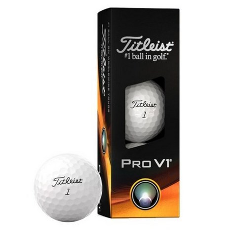 타이틀리스트 PRO V1 골프공 3피스, 화이트, 3개입, 1개