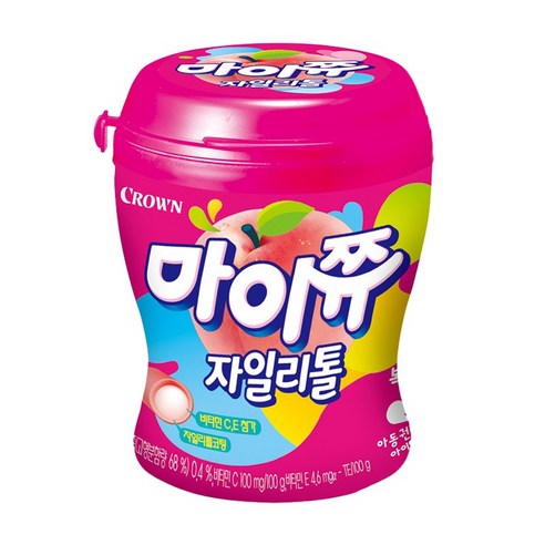 크라운 마이쮸 용기 복숭아, 110g, 2개