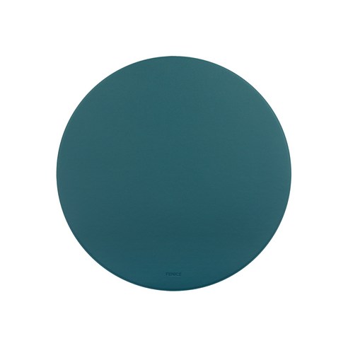 FENICE 조약돌 가죽 마우스 패드, ROUND DEEP GREEN, 1개