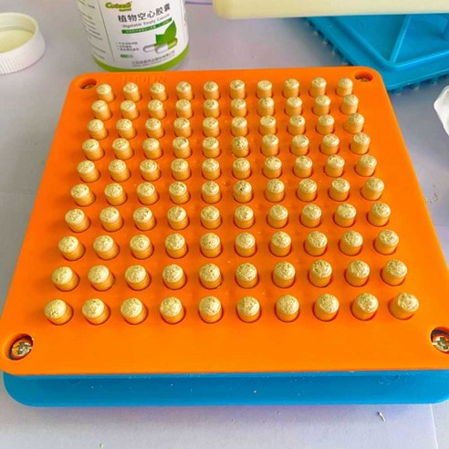 반자동 캡슐 충진기 및 알약 포장기 – 가루약 캡슐 0호, 1개 및 5개 블루 B타입, 100홀