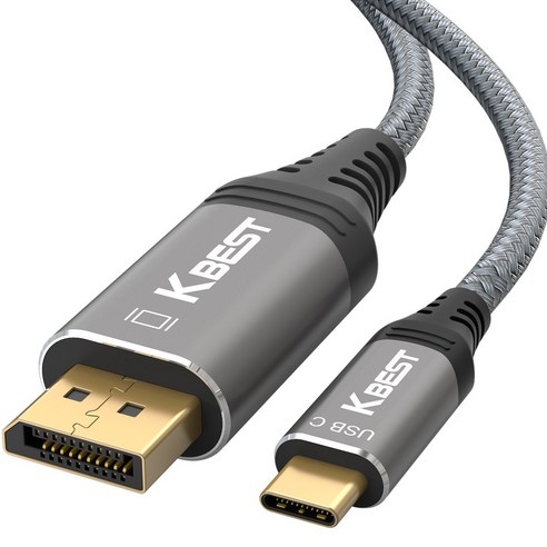 케이베스트 USB C TO DP 케이블 길이 3M 게이밍 모니터 TV 연결 미러링 맥북 갤럭시 S20 S21 S22 S23, 1개