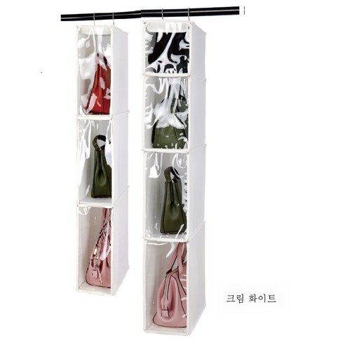 DFMEI 크로스 테두리 홈 투명 전체 인클로저 서스펜션 저장 가방 아티팩트 코튼 린넨 아트 먼지 옷장 가방 저장 가방, 끄기 화이트, 3 층 17 * 37 * 102cm.