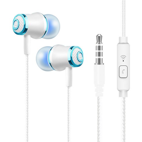 우석 S36 유선 이어폰 이어폰을 꽂습니다 MP3 게임 이어폰 밴드 맥뮤직 이어폰, S65벨티드 밀 스카이블루입니다, 규격 없음