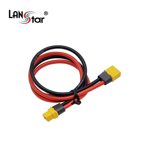 LANstar XT60H 암수 12AWG 연장케이블 50cm LS-XT60H, 1 아반떼ad점프선연결방법