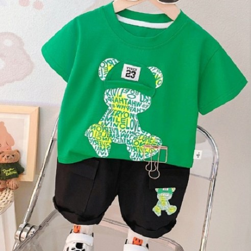 썸머구미베어상하 아동 상하복 나시 세트 여름 데일리룩 통기성 냉감 소재 외출복 실내복