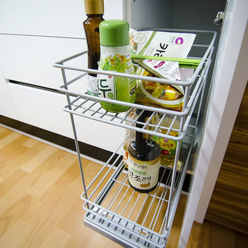 300mm 기적! 인출식 양념망장으로 좁은 주방 공간 효율 UP!
