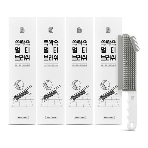 깔끔대장 쓱싹쇽 멀티브러쉬, 화이트, 4개