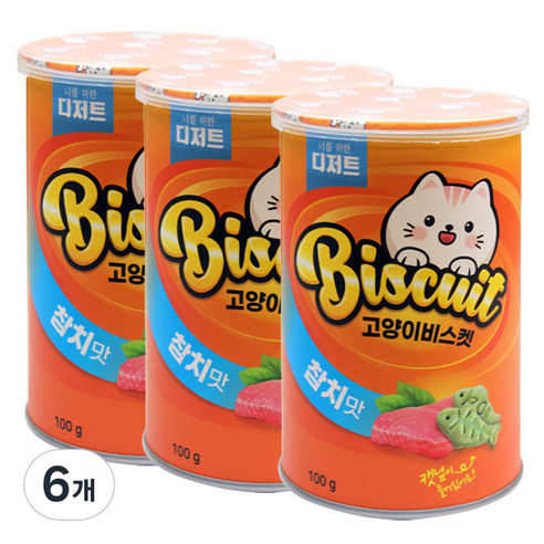 너를위한디저트 고양이 캣닢 비스켓 참치 100g, 참치맛, 6개