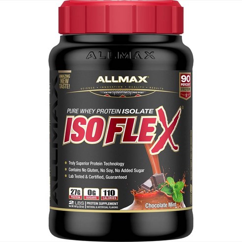 Allmax 아이소플렉스 퓨어 웨이 프로틴 아이솔레이트, 초콜릿 민트(Chocolate Mint), 907g