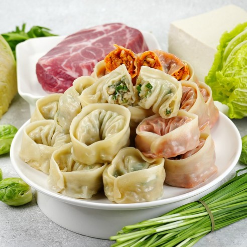 허만두 푸짐한 대용량 고기손만두 1.4kg + 김치손만두 1.4kg, 1.4kg, 2개 - 손만두 | 쿠팡
