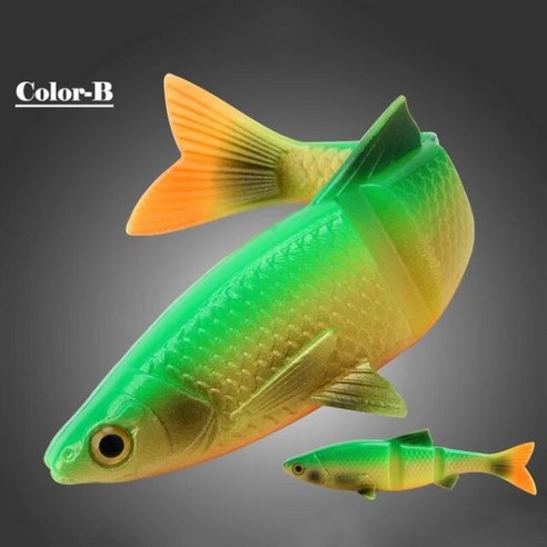 Spinpoler 3D Baitfish 싱킹 루어 3 섹션 swimbait 소프트 낚시 미끼 4.5g 9g 파이크/베이스 민물 바닷물, 03 Color-C_03 2pcs 16g