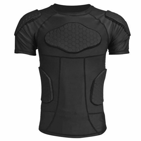 Men Padded Compression Shirt Football Rib Protectors 6-Football Pads Chest Protector Padded Shirt Pr