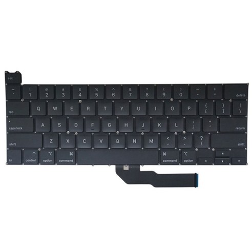 노트북 미국 키보드 Plasic Pro A2251 2020 Mwp72용 백라이트 매트 없음, 검은 색, 290x150x5mm, 플라스틱