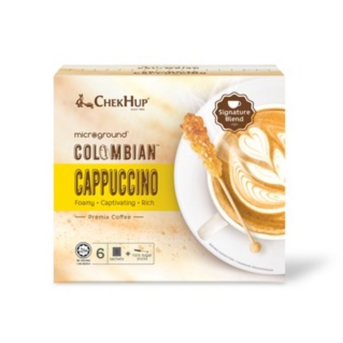 말레이시아 첵헙 Check hup 콜롬비아 카푸치노 CAPUCCINO 사탕커피, 1개, 6개, 23g