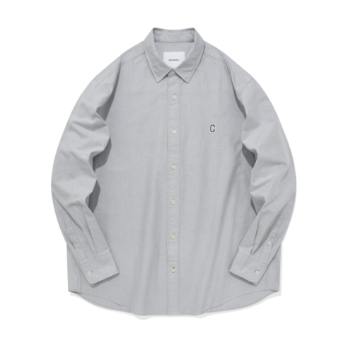[COVERNAT] 커버낫 23F/W C 로고 옥스포드 셔츠 그레이 CO2303SH01GR Best Top5