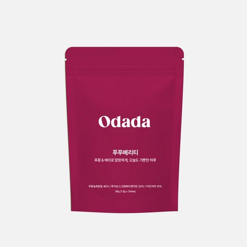 [공식몰] 오다다 푸푸베리티, 1개, 24개입, 1.5g