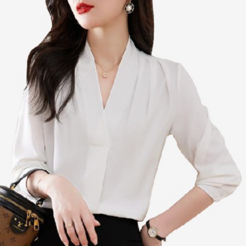 세련된 편안함을 위한 노카라 블라우스