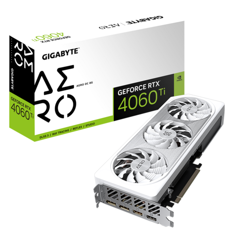 GIGABYTE 기가바이트 지포스 그래픽카드 RTX4060TI AERO OC D6 8GB