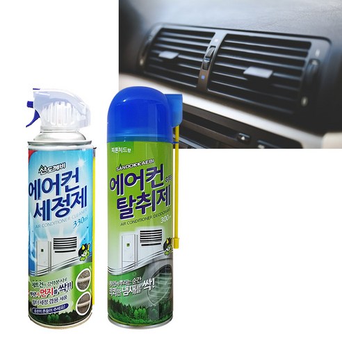 산도깨비 에어컨세정제 330ml 2개+탈취제 300ml 2개, 1세트