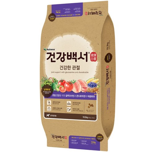 강아지 사료 건강백서 건강한 관절 10.2kg+쿠키펫3종세트, 1개