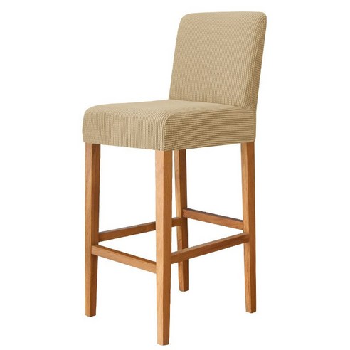 탄력 강화 가정용 바 의자 커버 호텔 바 의자 커버 알갱이 스웨이드 높은 의자 커버, 2#카키