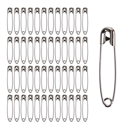 [모핸] 옷핀 / 옷삔 삔침 옷 브로치 뱃지 고정, 43mm, 300개, 실버