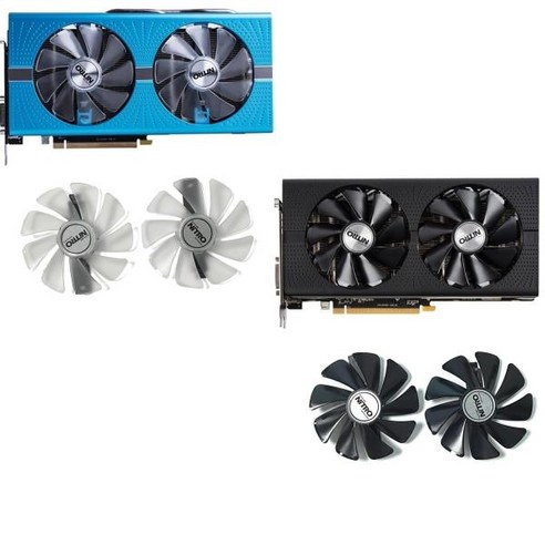 그래픽 카드 팬 570 GPU 쿨러 사파이어 라데온 RX 470 480 580 RX580 RX480 95mm CF1015H12D DC 12V 0.42A 2개, 02 1PCS sapphire그래픽카드 Best Top5