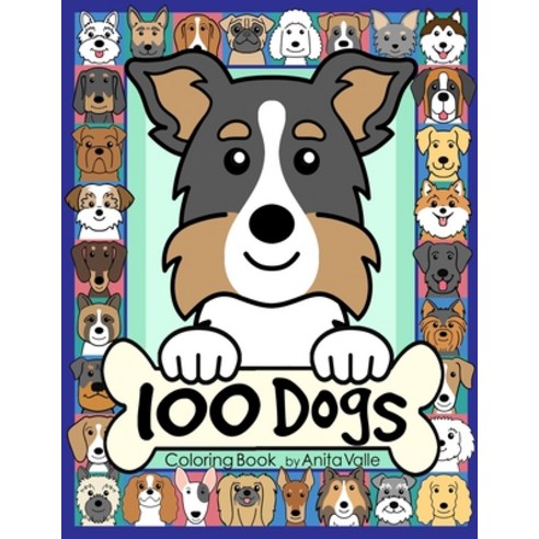 100 Dogs Coloring Book Paperback, Lulu.com