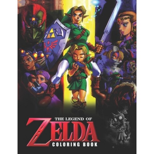 (영문도서) The Legend of Zelda Coloring Book: 50 Cute Unique Coloring Pages Paperback, Independently Published, English, 9798500641151