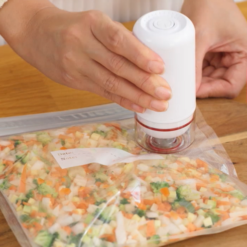 리빙톤 오래가 식품정리왕 압축팩 25개 식품 음식 보관 진공 펌프 지퍼백 밀봉 비닐팩, 1세트 진공포장기 리빙톤 오래가 식품정리왕 압축팩 25개 식품 음식 보관 진공 펌프 지퍼백 밀봉 비닐팩, 1세트 진공포장기