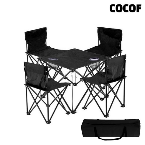 코코프 캠핑 테이블 의자 4인 세트 초경량 접이식 피크닉세트 가방포함