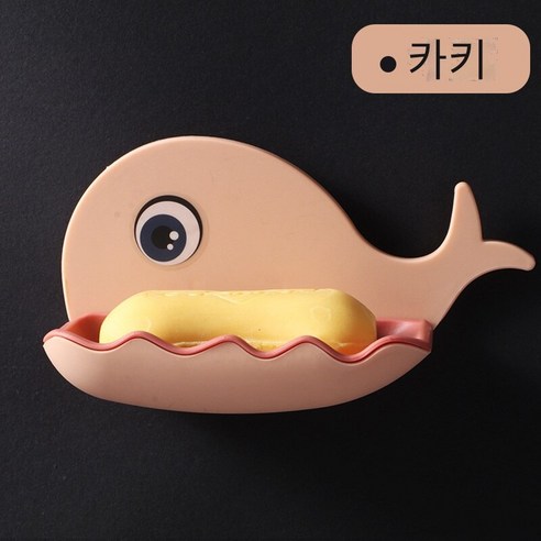 칼노 펀치없는 비누 랙 욕실 더블 배수 비누 상자, 핑크