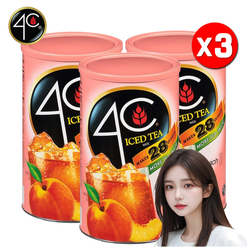 대용량 와이아이몰 코스트코 4c 복숭아 아이스티 분말 업소용 가정용 음료 iced tea 복숭아맛 가루, 1개, 1개입, 7.02kg