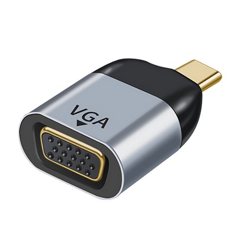 YSSHOP 미니 Type-C 어댑터 HD 비디오 컨버터 4K 60Hz 플러그 앤 플레이, VGA, 33.3x25.2mm, 알루미늄 합금